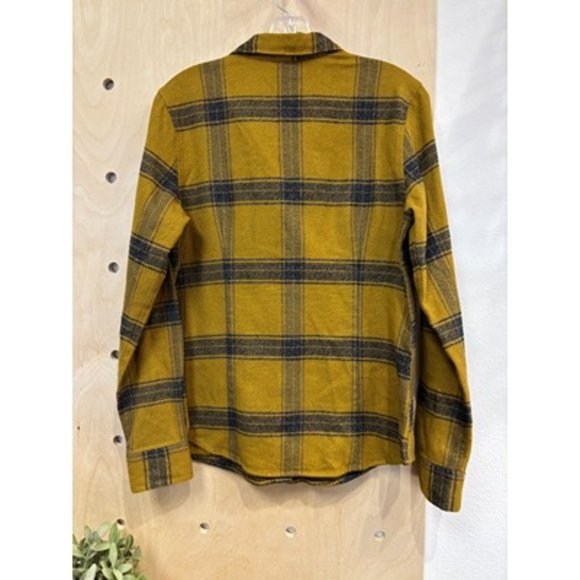 Patgonia Yellow Long Sleeve Collared Pocket Plaid Button Up Shirt Size Small - Picture 2 of 5